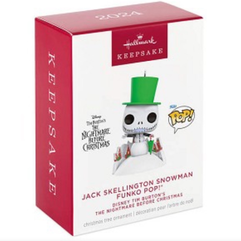 Hallmark Keepsake Ornament 2024‎ Jack Skellington Snowman Funko Pop